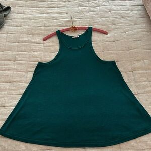 Free People Intimately tunic style wife beater, beautiful deep emerald color